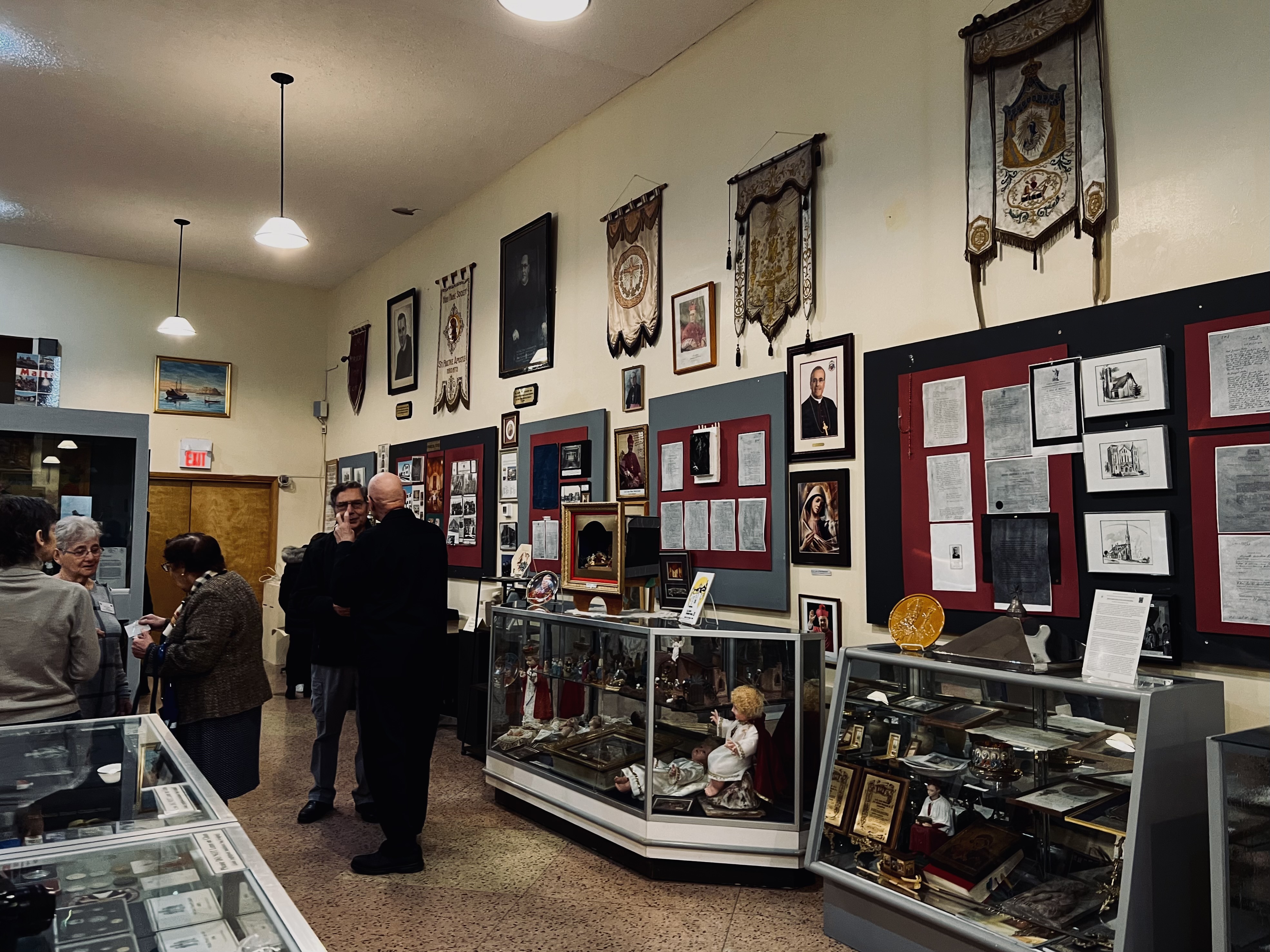 Museum gallery or Maltese-Canadian heritage display